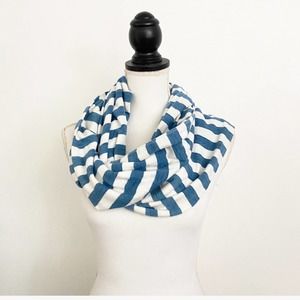 Splendid Blue Striped Infinity Scarf